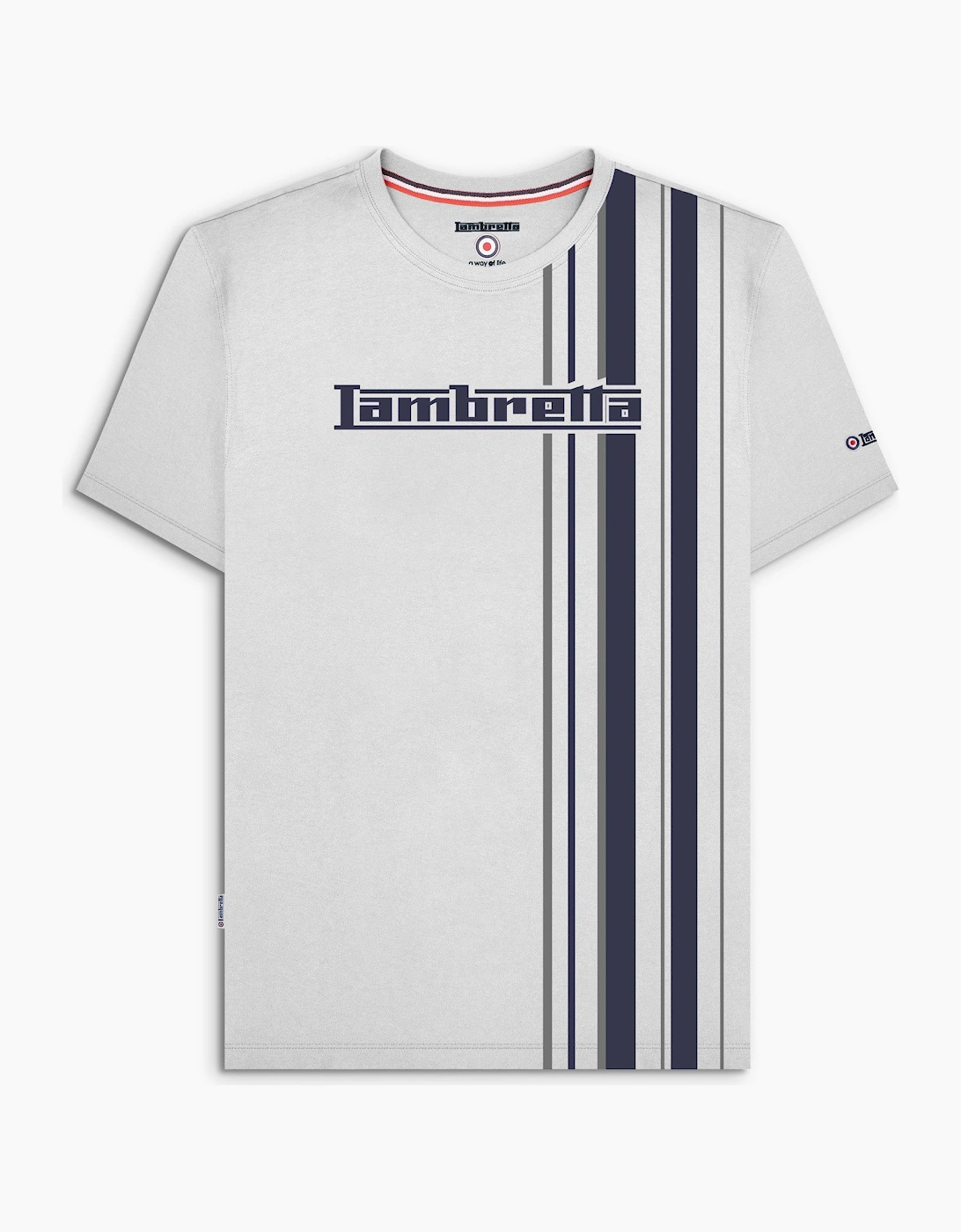 Lambretta Mens Multi Stripe Short Sleeve T-Shirt
