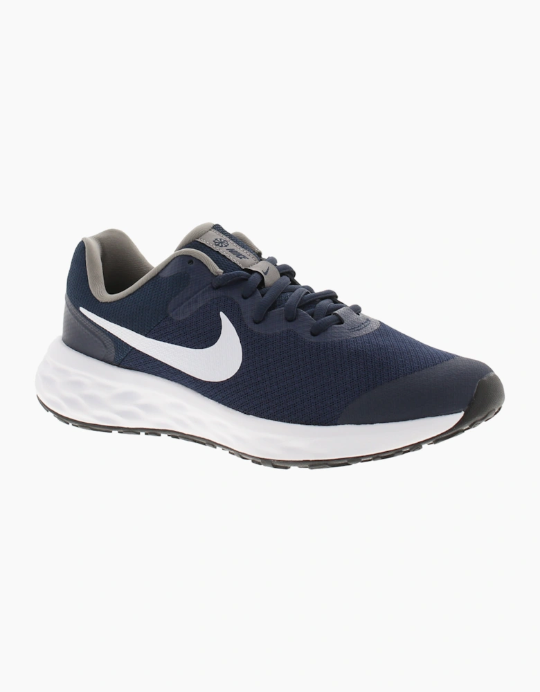 Nike Childrens Running Shoes Trainers Revolution 6 Lace Up navy UK Size