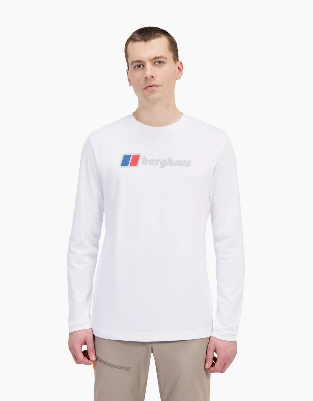 Berghaus Men's Berghaus Mens Big Logo Long Sleeve T-Shirt - White