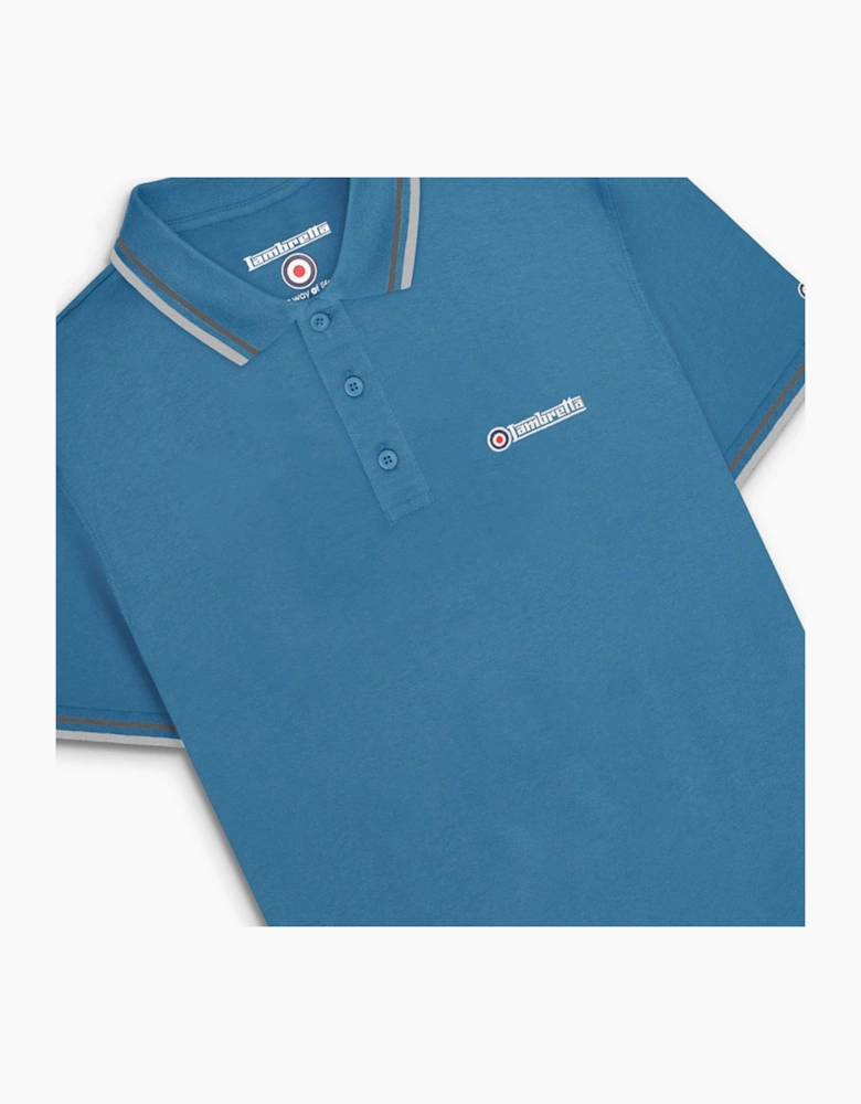 Lambretta Mens Twin Tipped Retro Polo Shirt