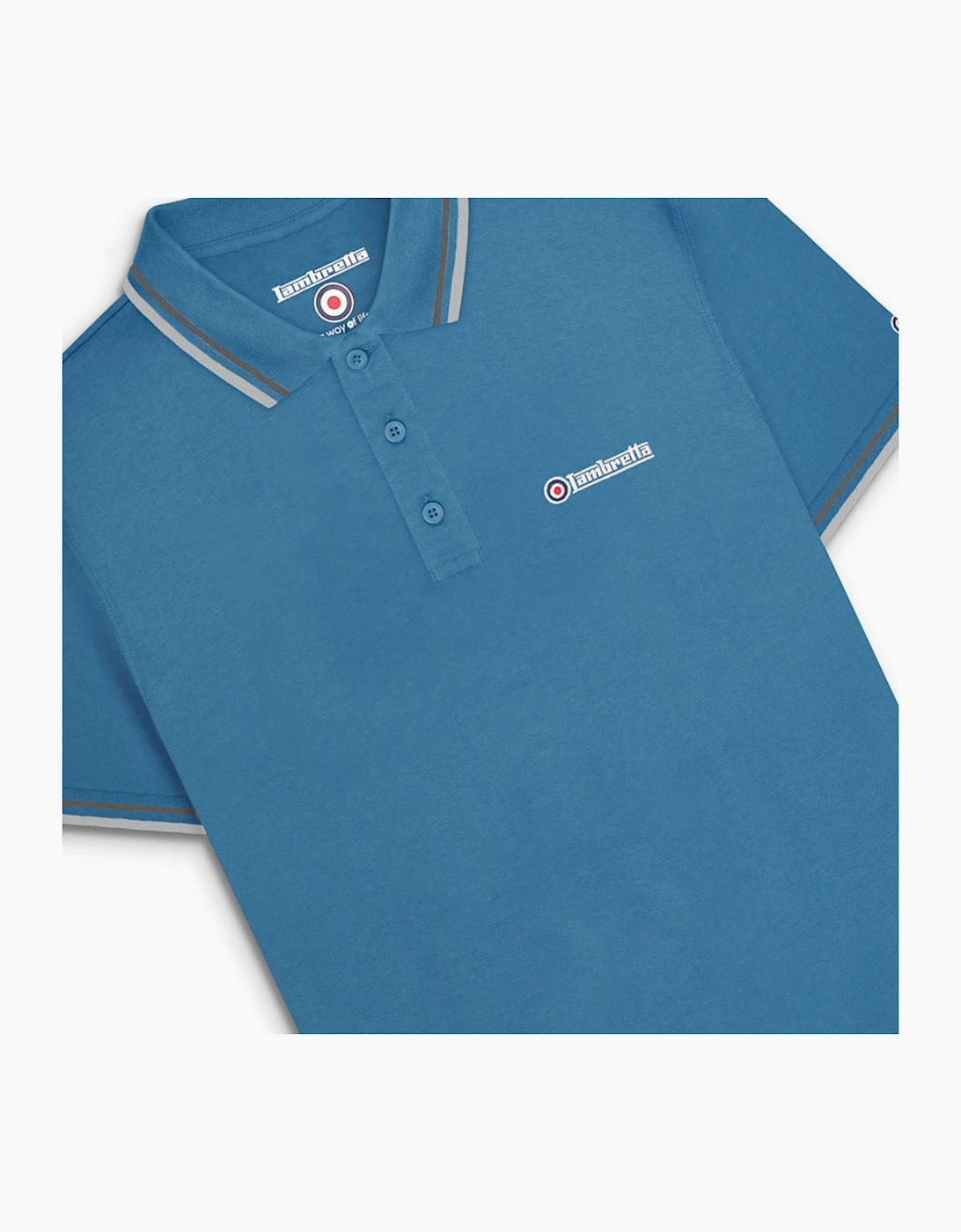Lambretta Mens Twin Tipped Retro Polo Shirt