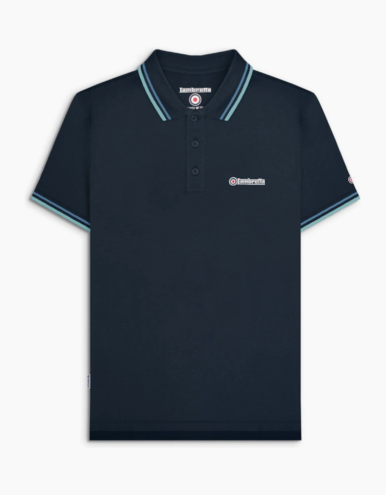 Lambretta Mens Twin Tipped Retro Polo Shirt