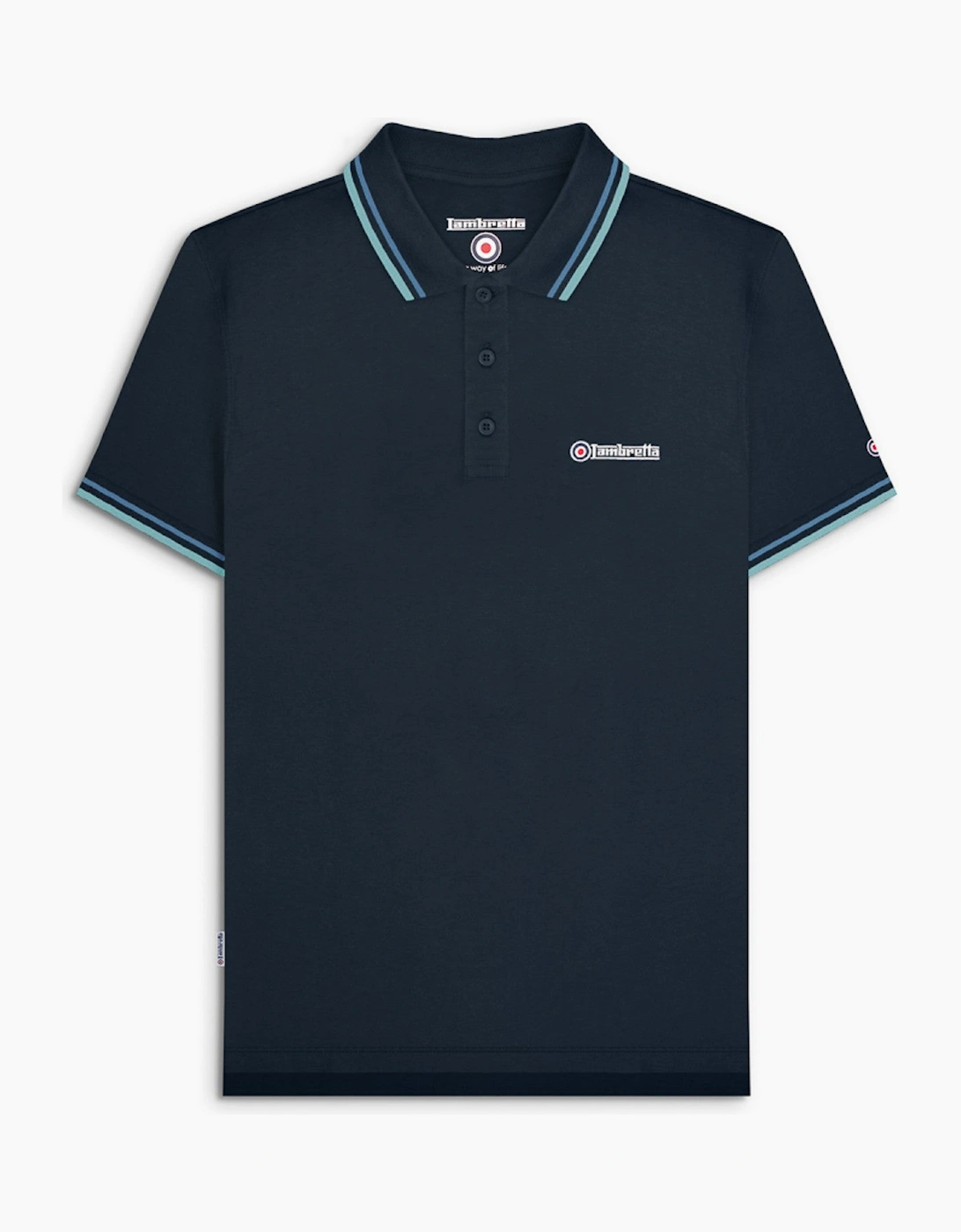 Lambretta Mens Twin Tipped Retro Polo Shirt