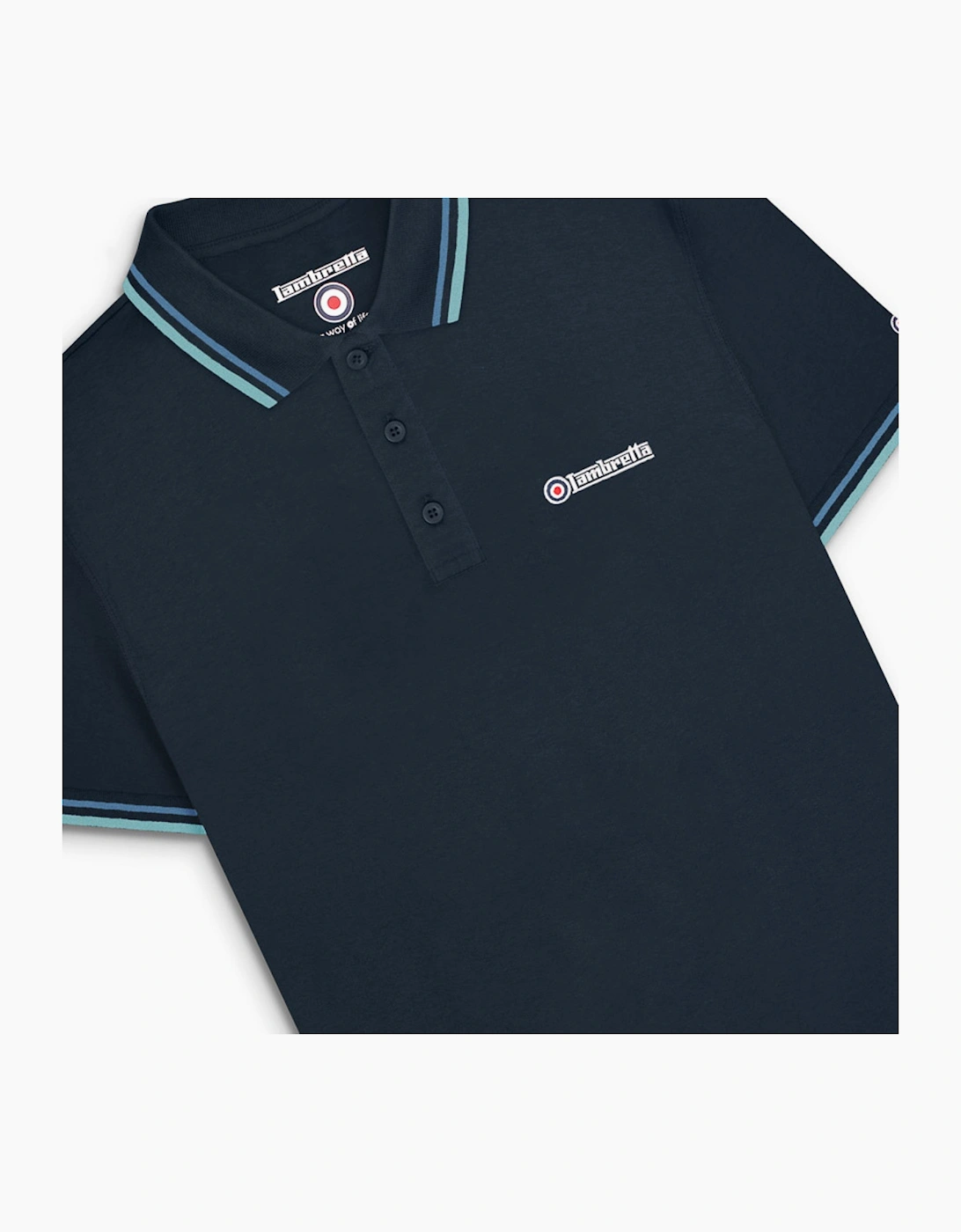 Lambretta Mens Twin Tipped Retro Polo Shirt