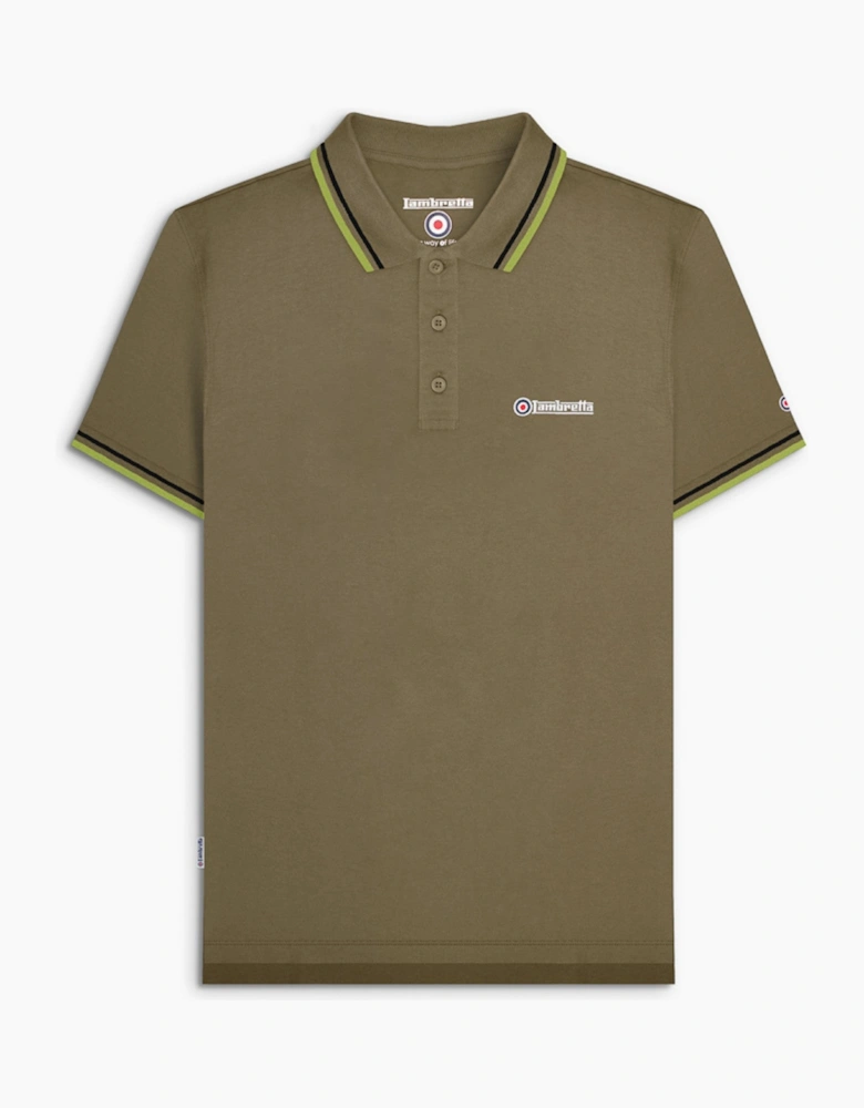 Lambretta Mens Twin Tipped Retro Polo Shirt