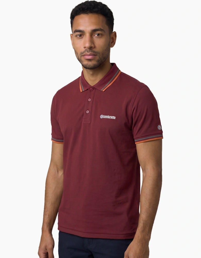 Lambretta Mens Twin Tipped Retro Polo Shirt