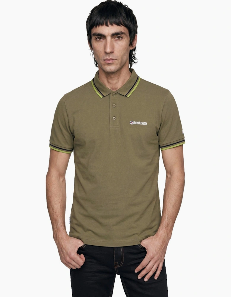 Lambretta Mens Twin Tipped Retro Polo Shirt