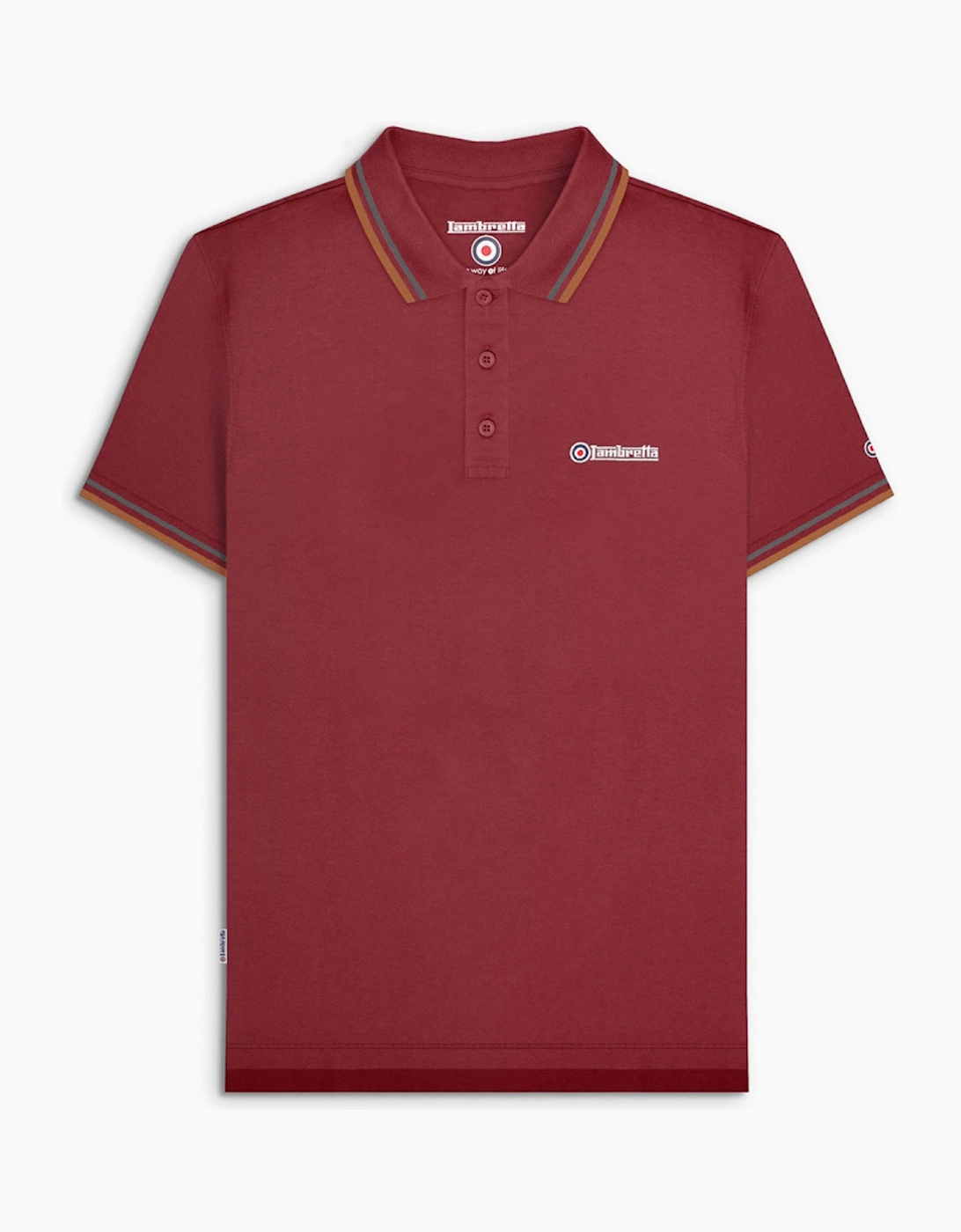 Lambretta Mens Twin Tipped Retro Polo Shirt