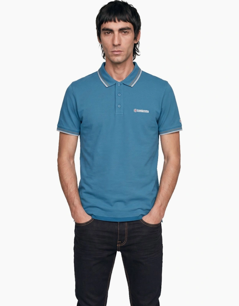 Lambretta Mens Twin Tipped Retro Polo Shirt