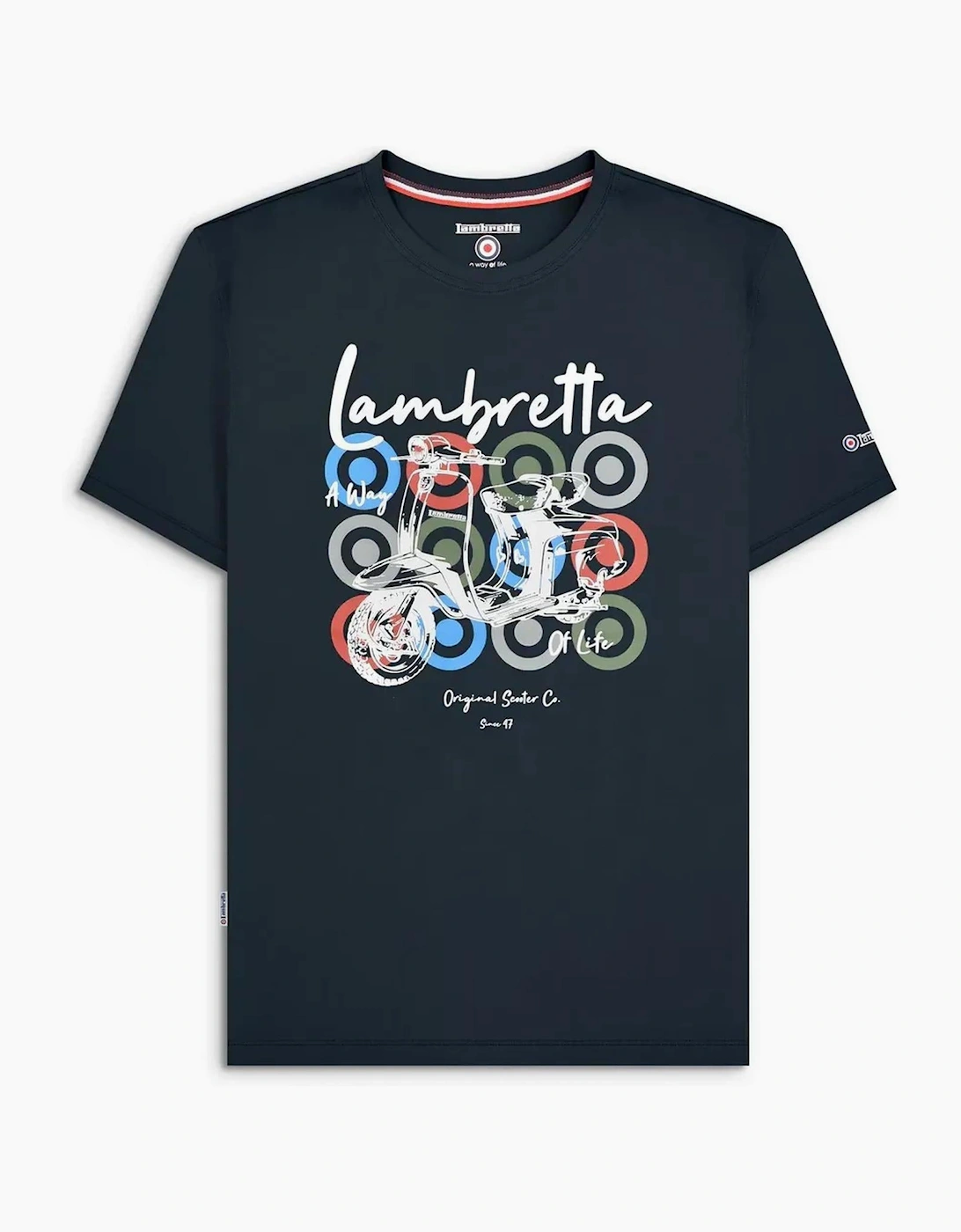 Lambretta Mens Scooter Brand Short Sleeve Cotton T-Shirt