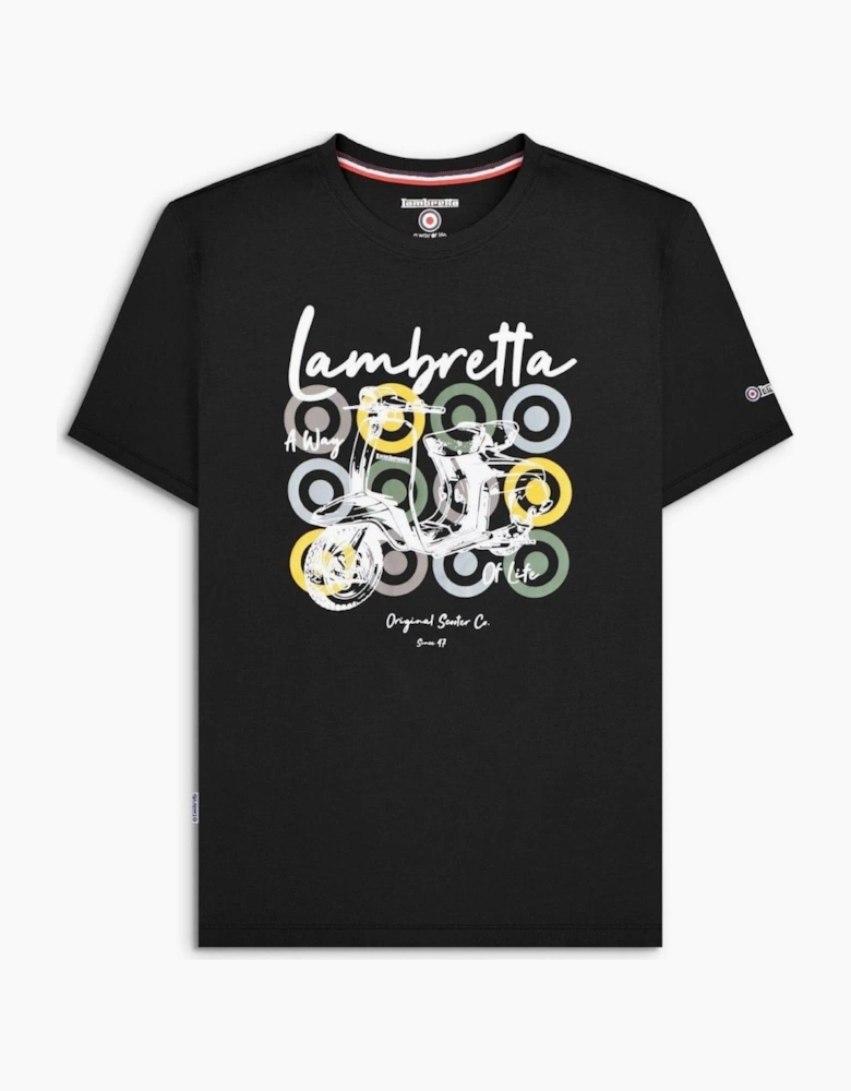 Lambretta Mens Scooter Brand Short Sleeve Cotton T-Shirt