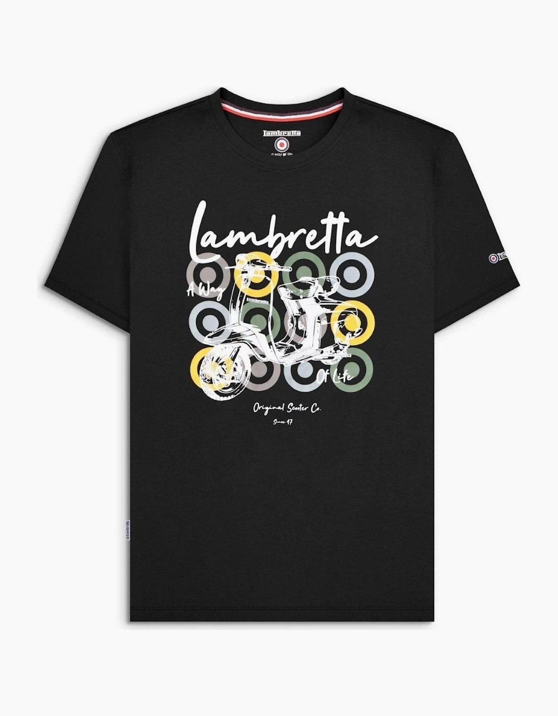 Lambretta Mens Scooter Brand Short Sleeve Cotton T-Shirt