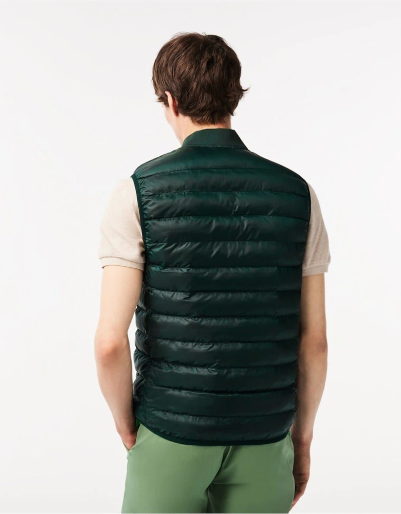 Solid Patterned Gilet with Logo