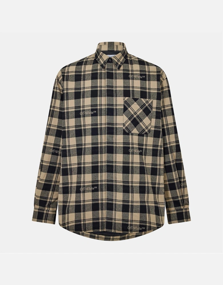 Plaid Patterned Overshirt with Chest Pocket