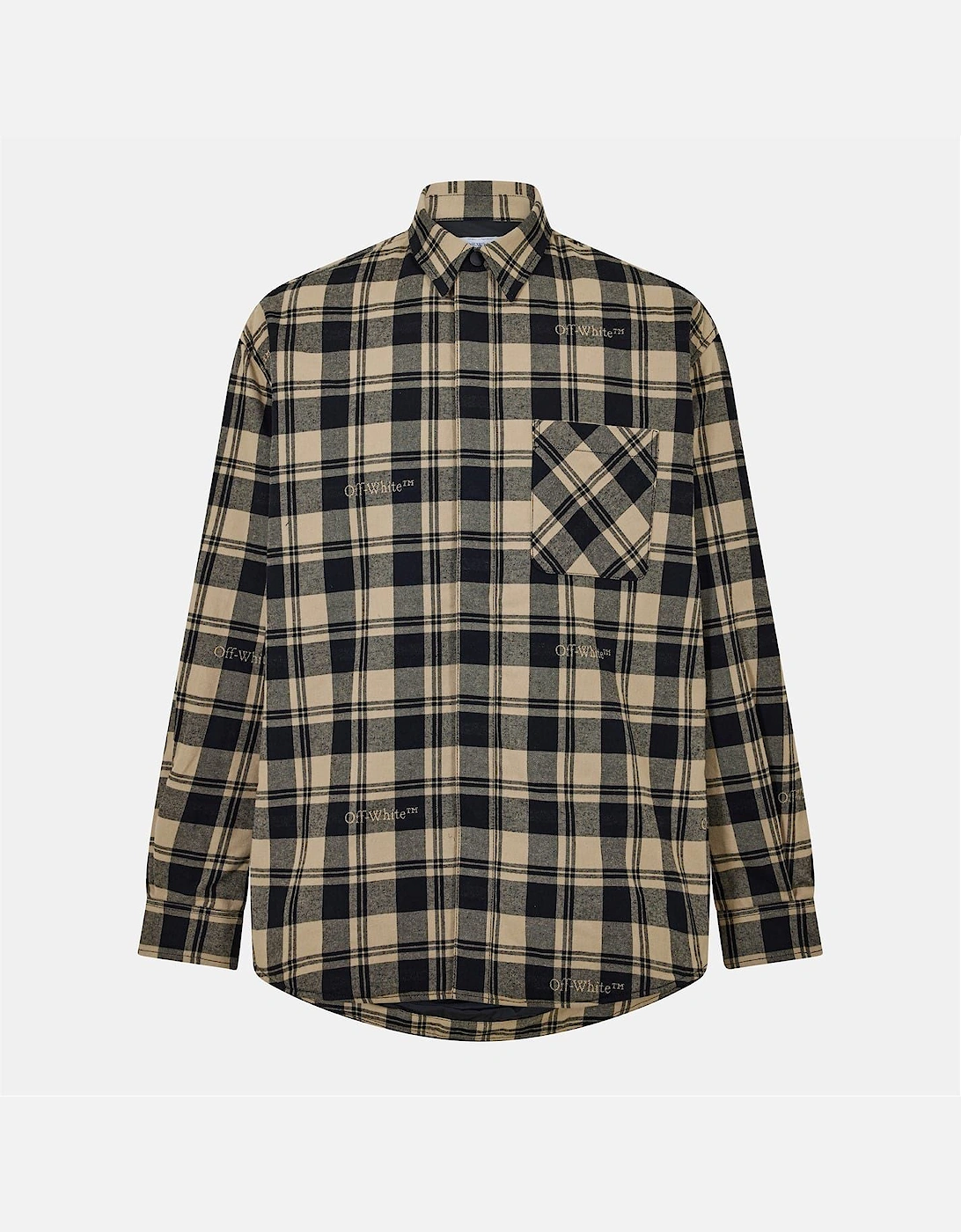 Plaid Patterned Overshirt with Chest Pocket
