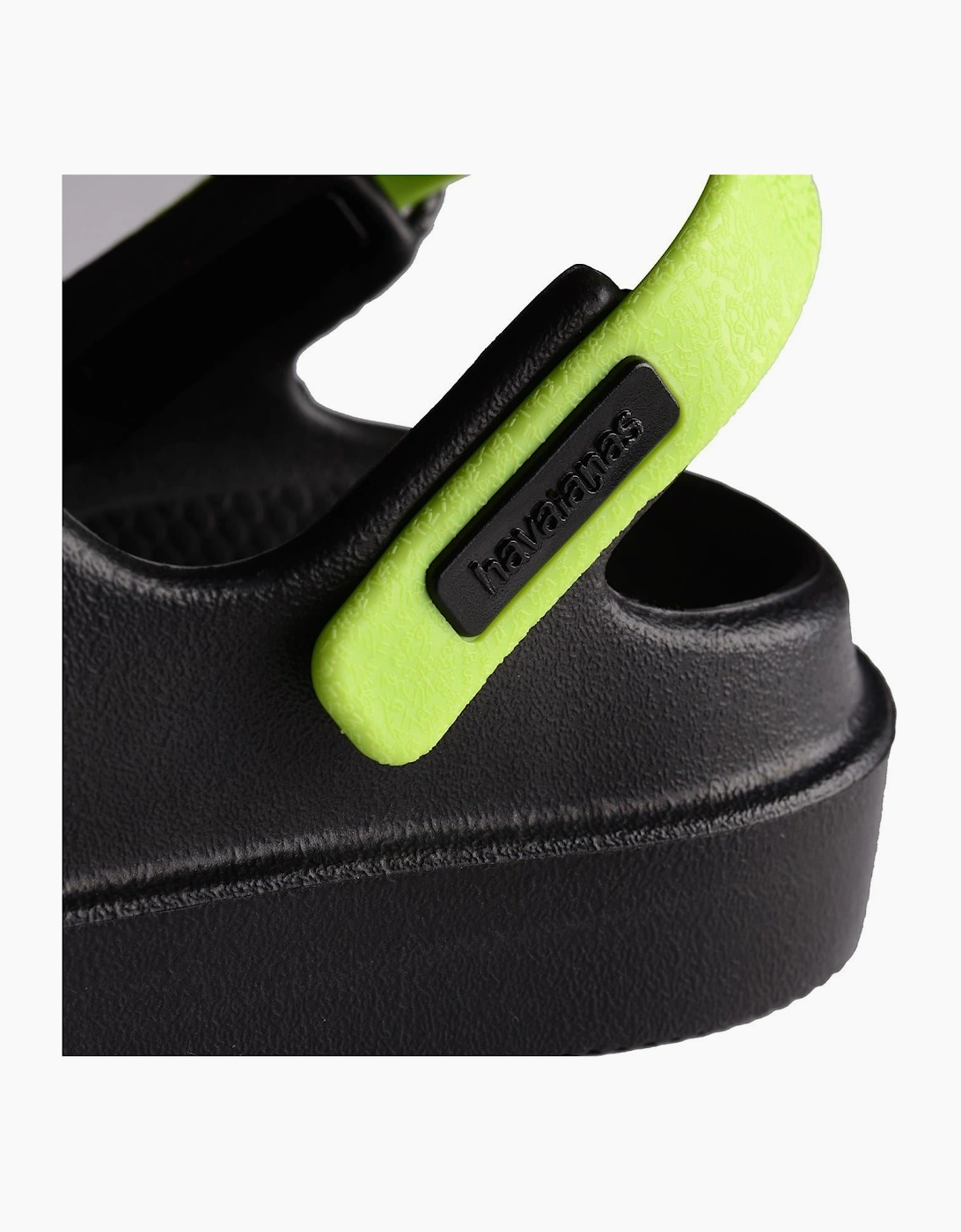 Womens Hav. Kids Clog Black Lemon Green 35 Flip Flops