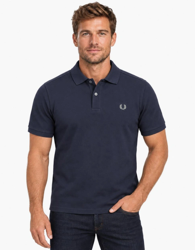 Fred Perry Plain Polo Shirt Dark Airforce/Seagrass