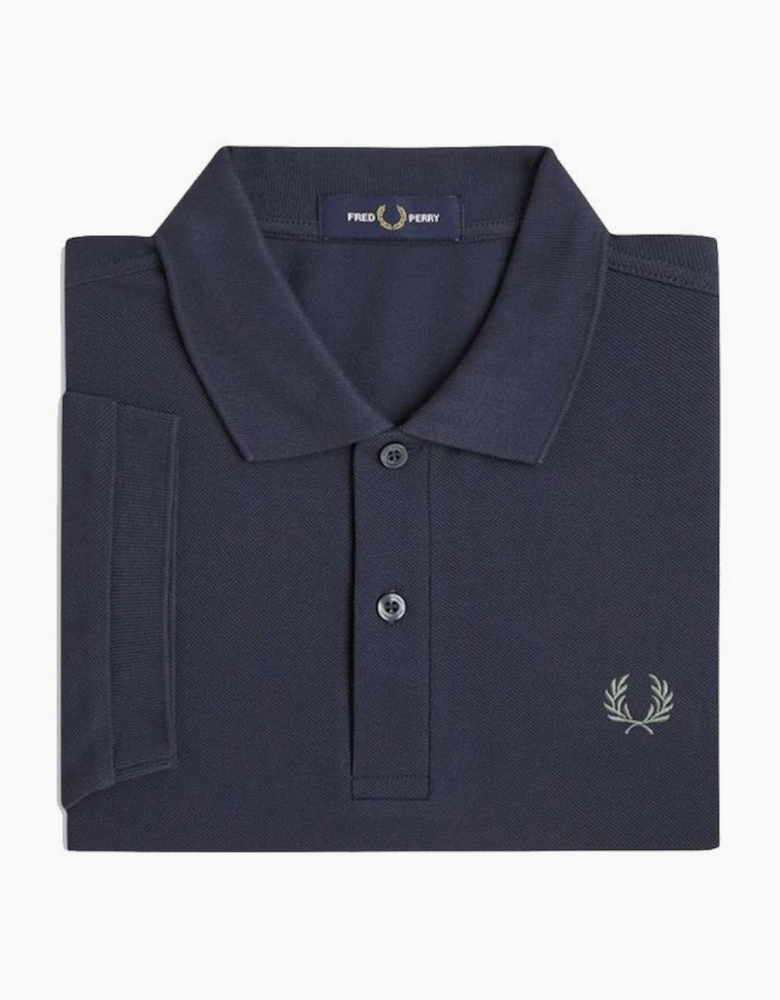 Fred Perry Plain Polo Shirt Dark Airforce/Seagrass