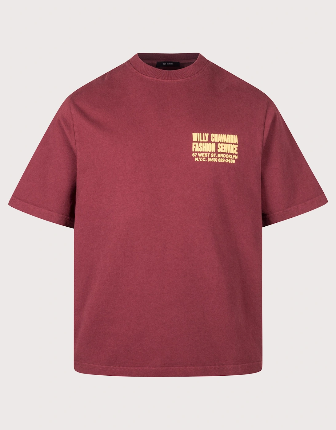 Relaxed Fit Willy Chavarria Fashion Services Standard T-Shirt