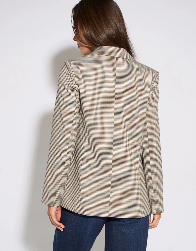 Neutral Tweed Heritage Blazer Jacket