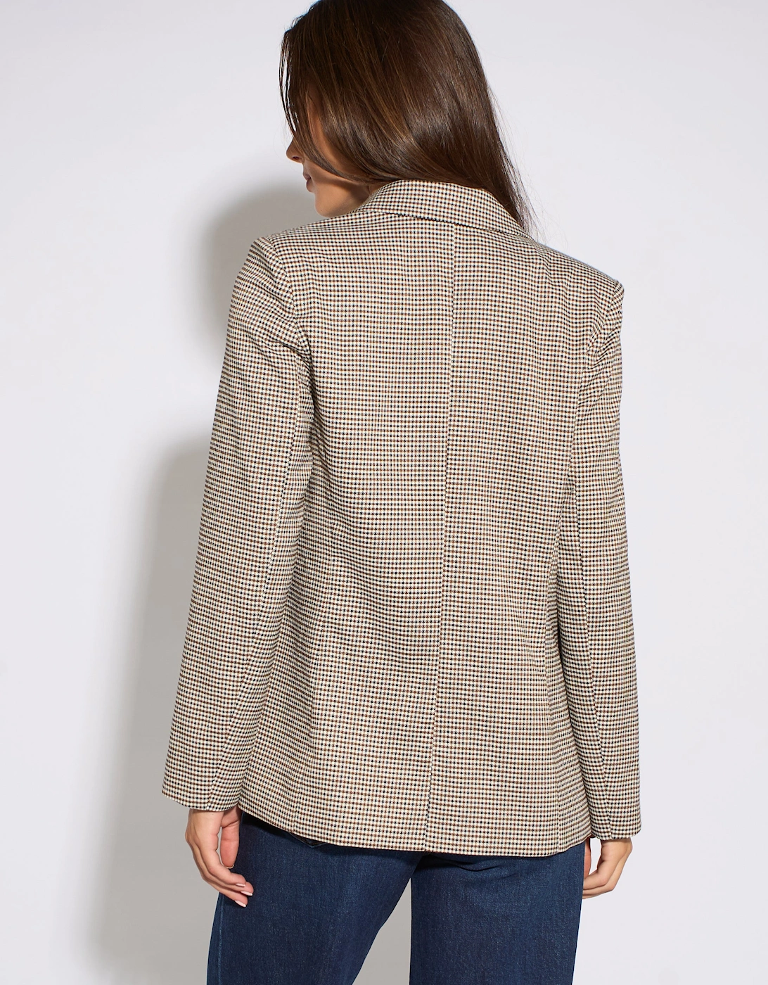 Neutral Tweed Heritage Blazer Jacket