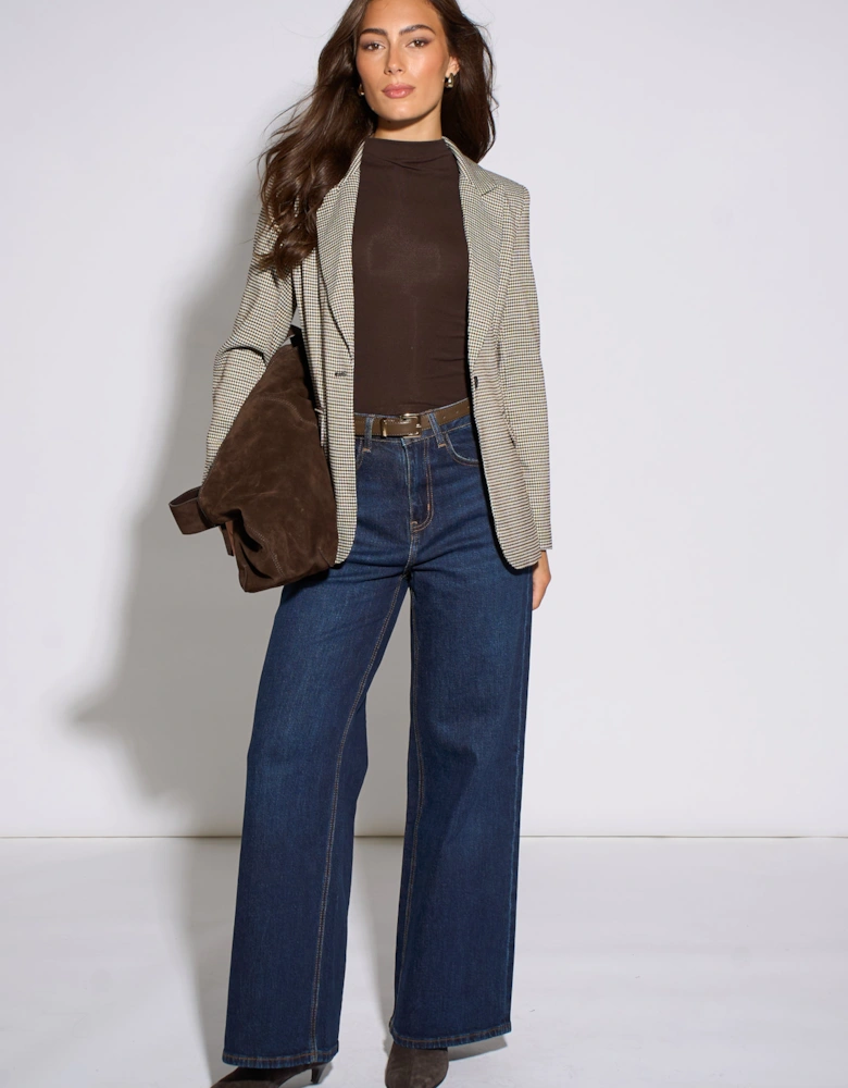 Neutral Tweed Heritage Blazer Jacket