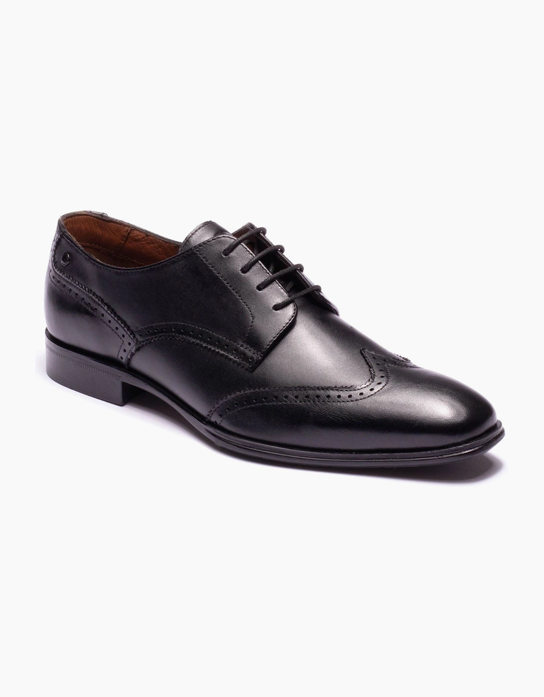 Base London Sloane Leather Men's Black Brogues Shoes