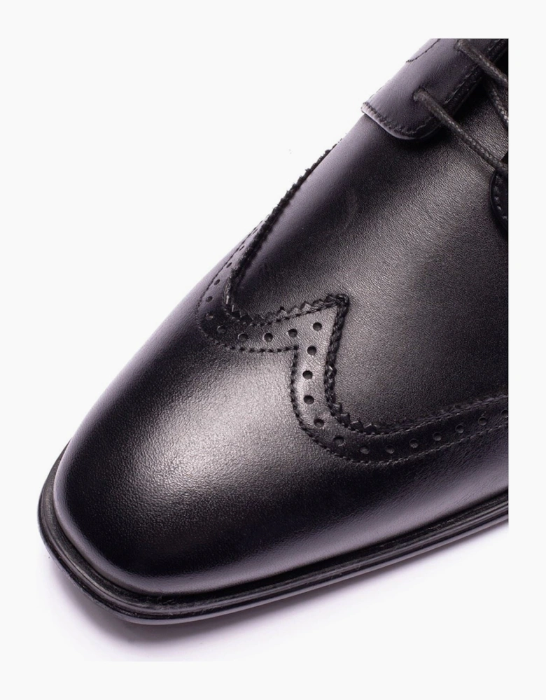 Base London Sloane Leather Men's Black Brogues Shoes