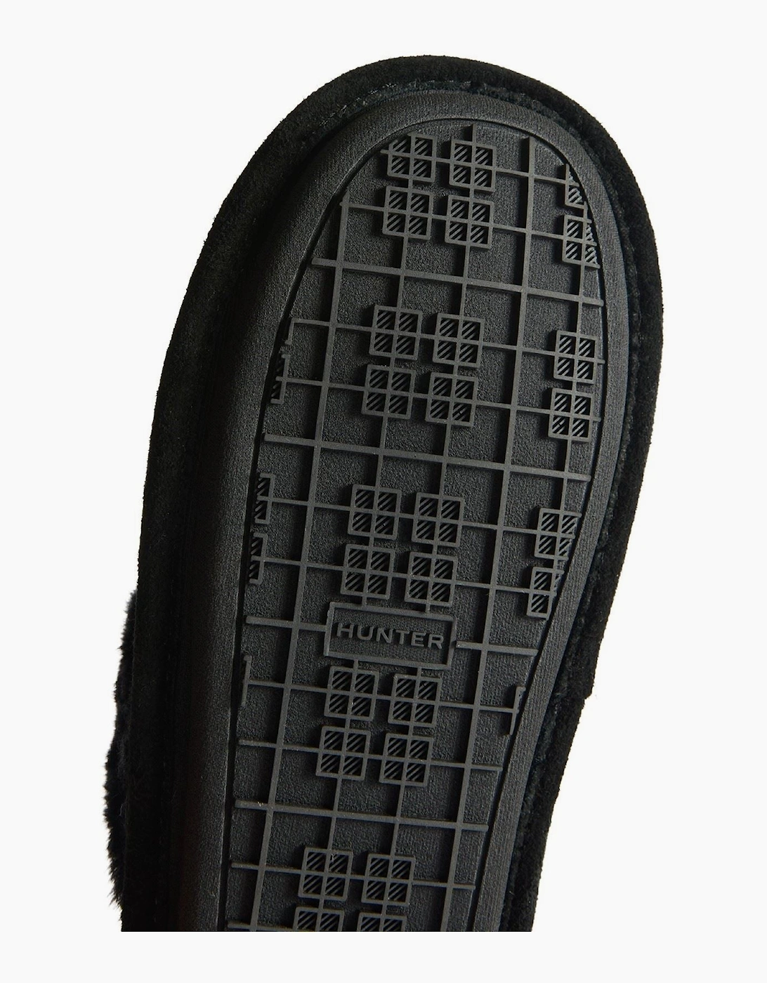 Hunter Mule Suede Women's Black Slippers