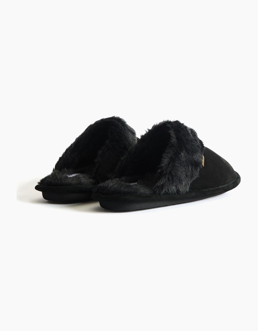 Hunter Mule Suede Women's Black Slippers