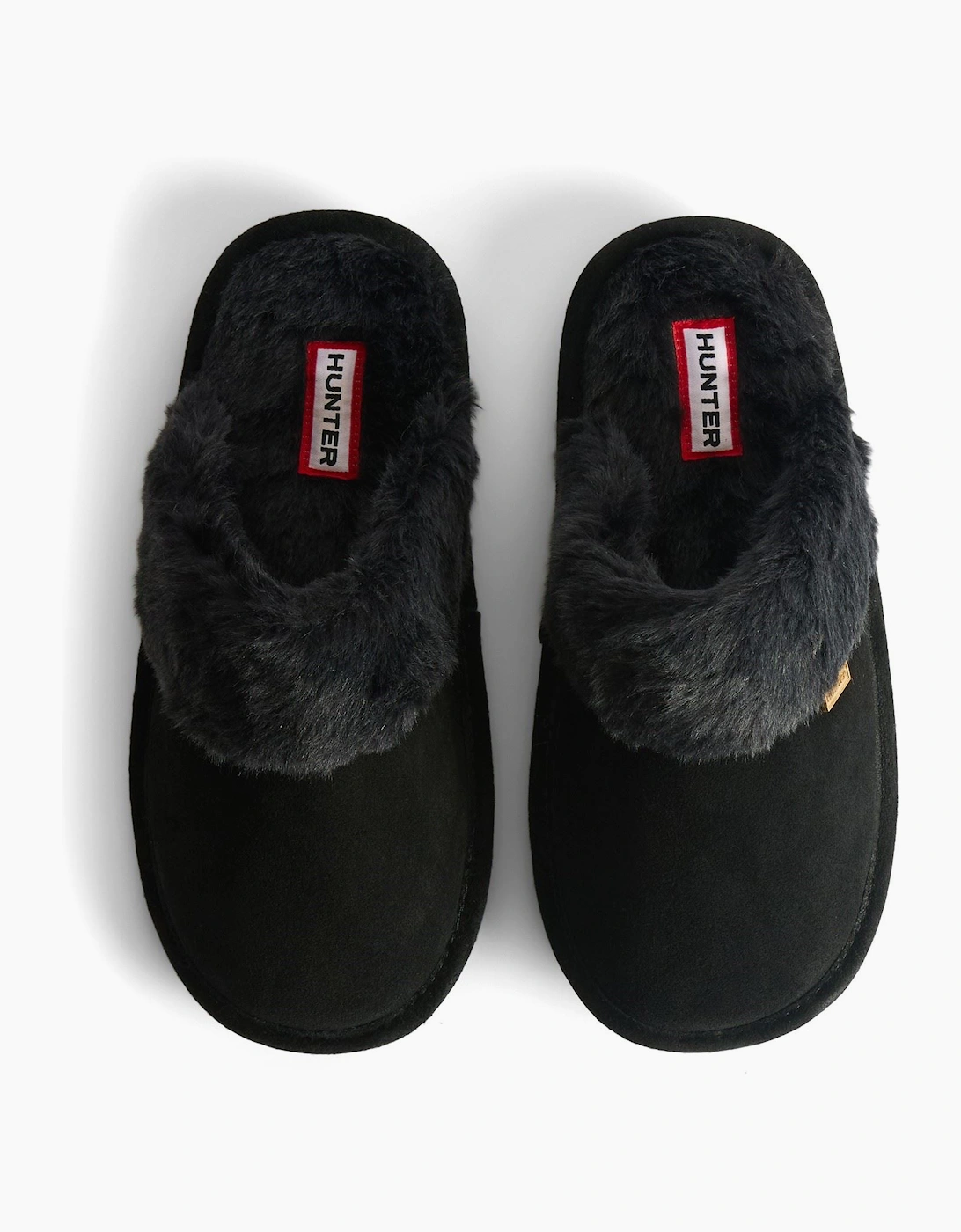 Hunter Mule Suede Women's Black Slippers