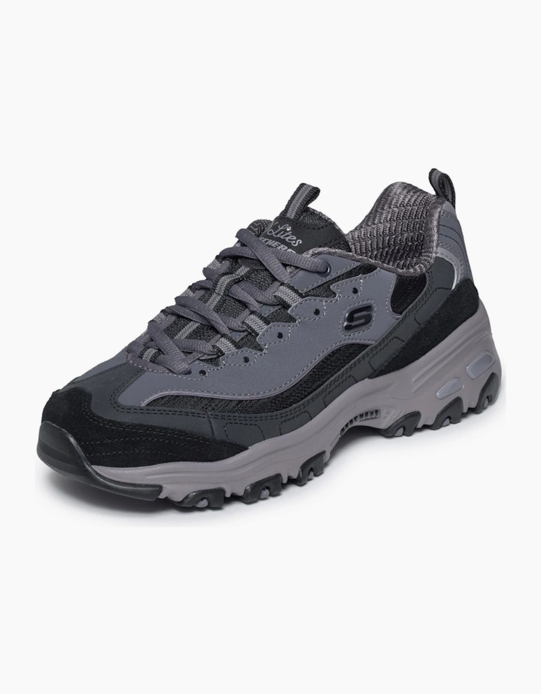 Skechers D'Lites Modern Classic Leather Women's Black/Charcoal Trainers
