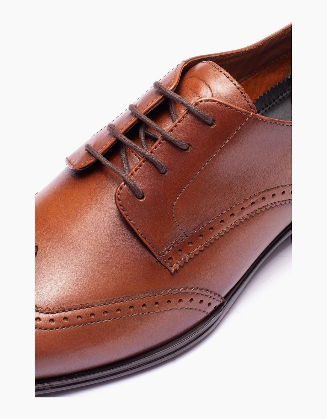 Base London Sloane Leather Men's Tan Brogues Shoes