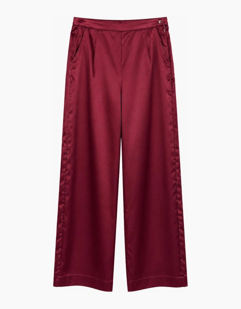 Silk wide leg trousers