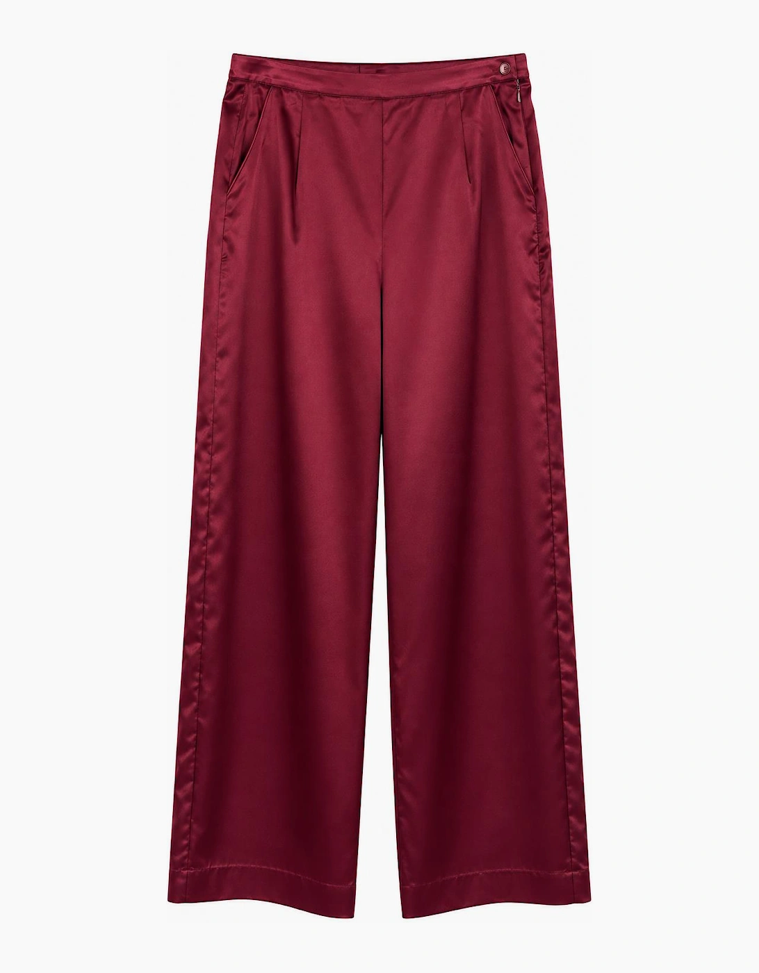 Silk wide leg trousers