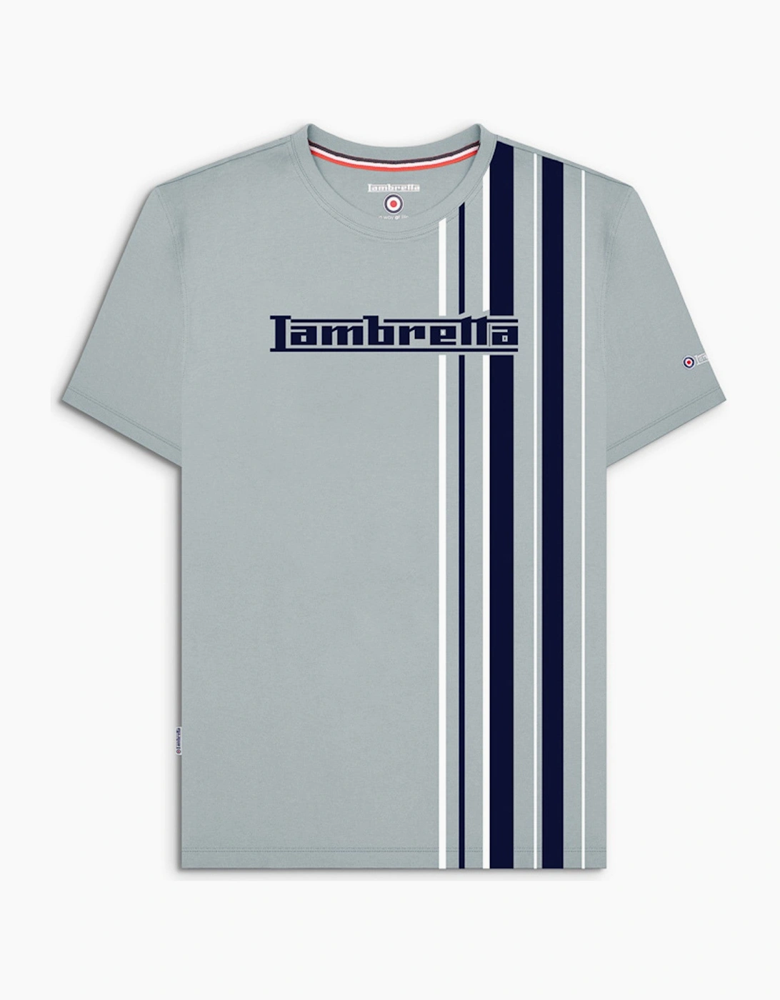 Lambretta Mens Multi Stripe Short Sleeve T-Shirt