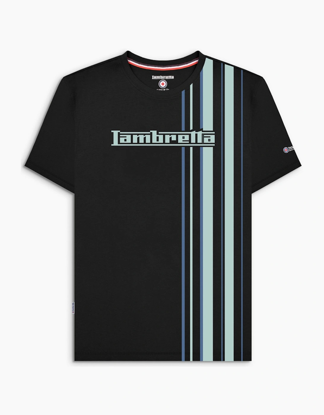 Lambretta Mens Multi Stripe Short Sleeve T-Shirt