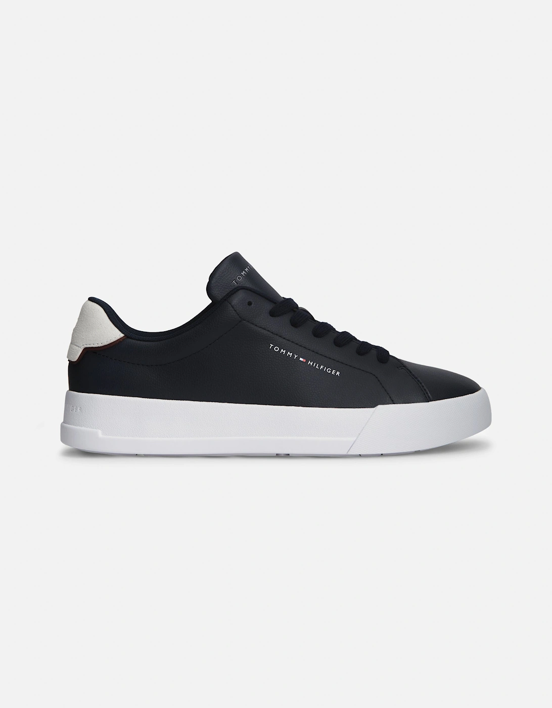 Tommy Hilfiger Court Leather Detailed Mens Trainer - Desert Sky
