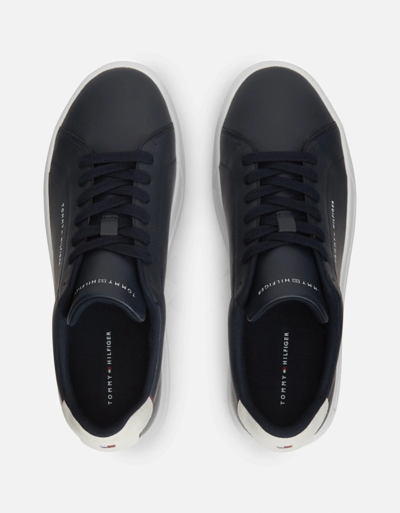 Tommy Hilfiger Court Leather Detailed Mens Trainer - Desert Sky