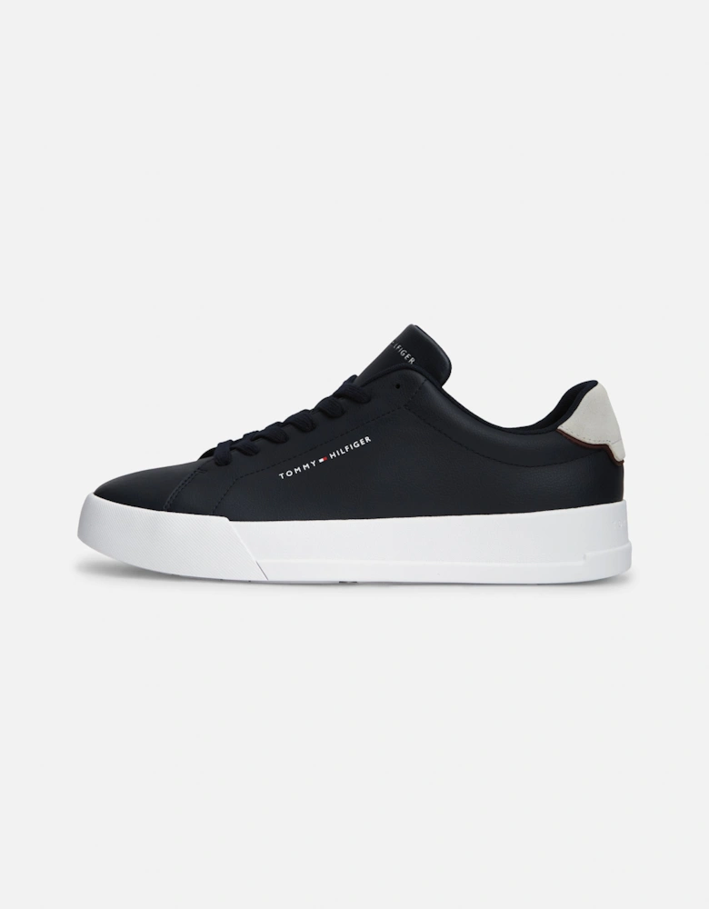 Tommy Hilfiger Court Leather Detailed Mens Trainer - Desert Sky