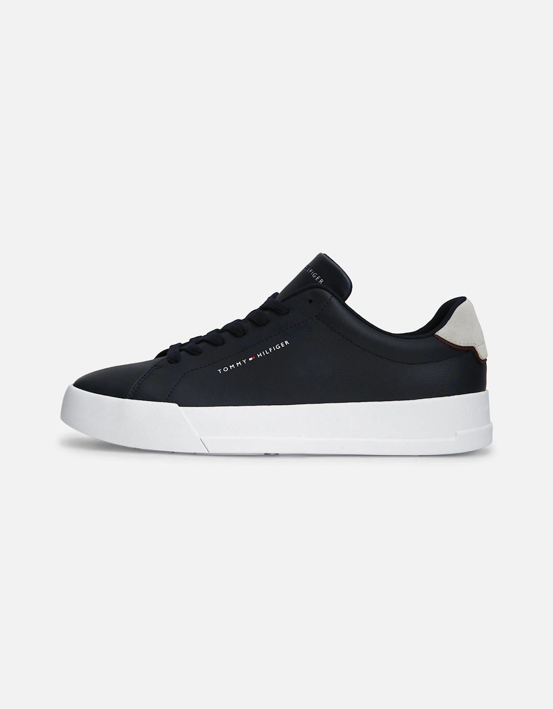 Tommy Hilfiger Court Leather Detailed Mens Trainer - Desert Sky