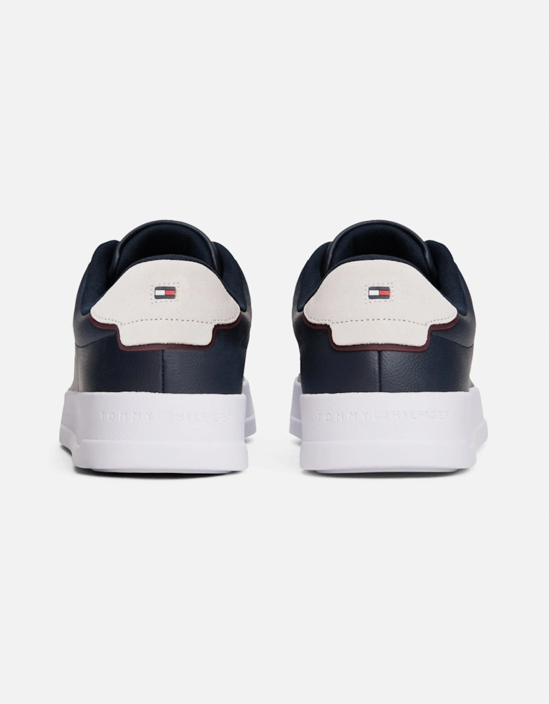 Tommy Hilfiger Court Leather Detailed Mens Trainer - Desert Sky