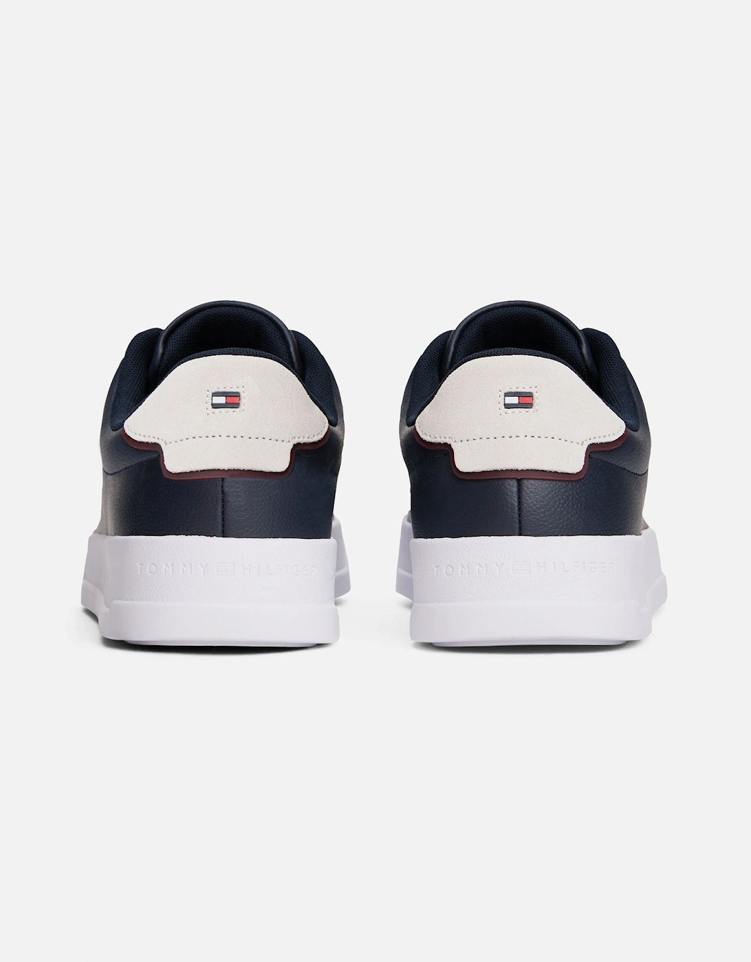 Tommy Hilfiger Court Leather Detailed Mens Trainer - Desert Sky