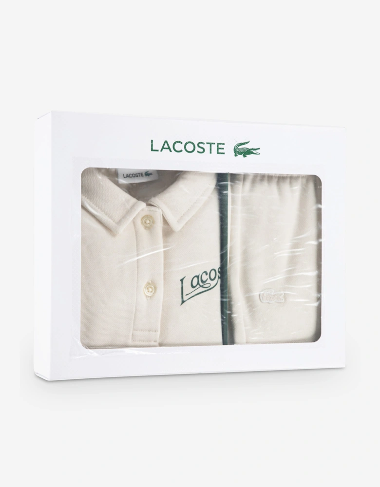 Lacoste Baby Polo Fleece Tracksuit in Ivory