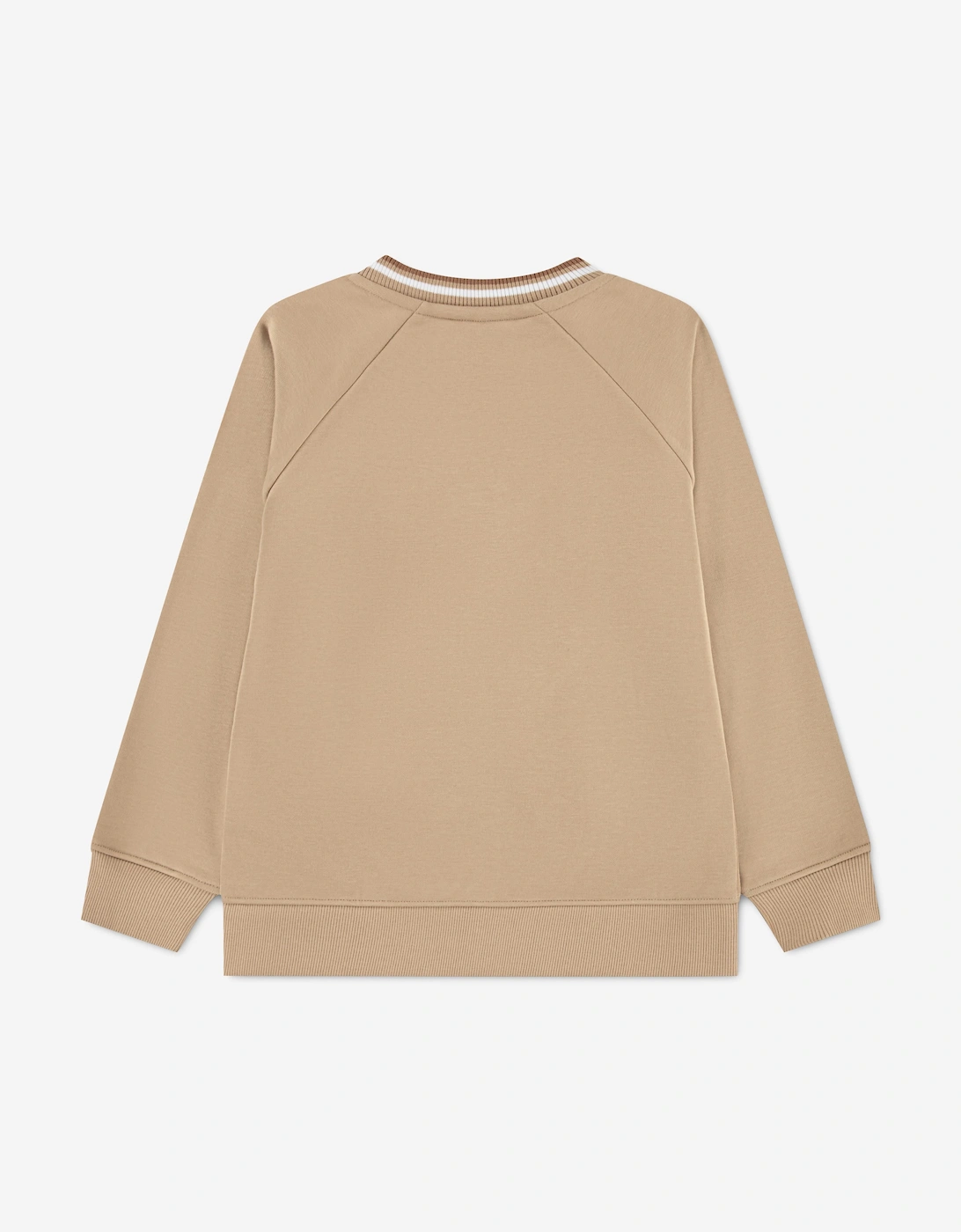 Lacoste Boys Applique Crew Sweatshirt in Beige