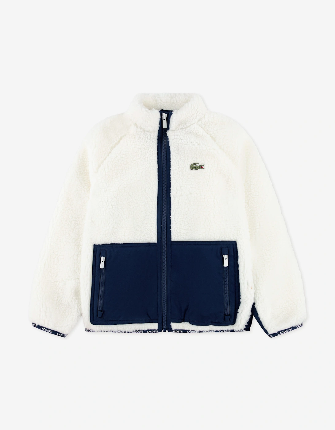 Lacoste Lacoste Kids Sherpa Jacket in Ivory - Cream