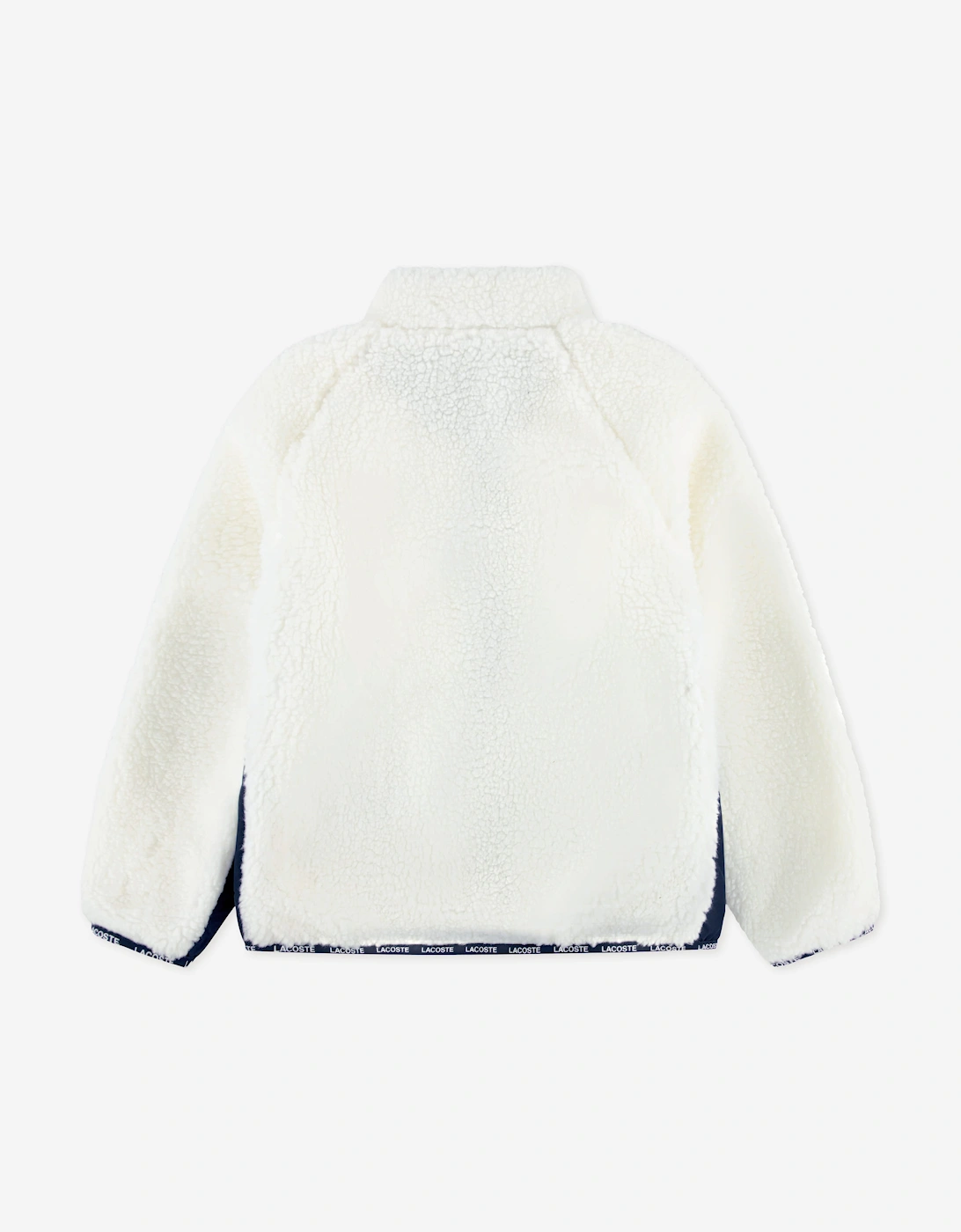 Lacoste Kids Sherpa Jacket in Ivory