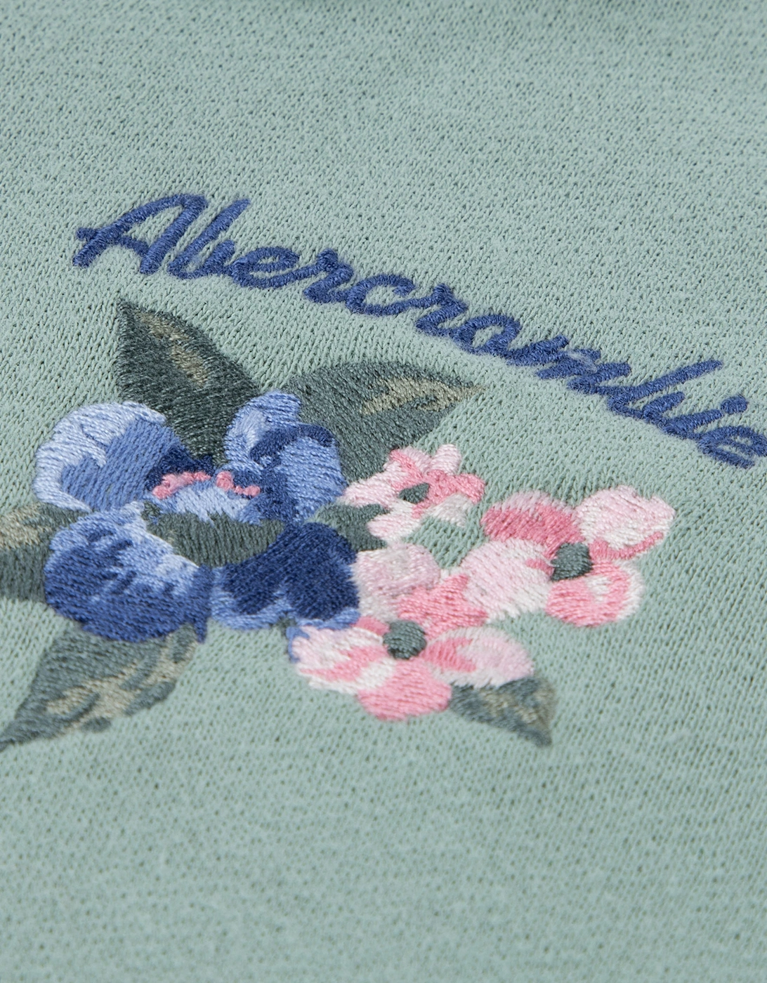 Abercrombie & Fitch Girls Floral Zip Up Top in Green