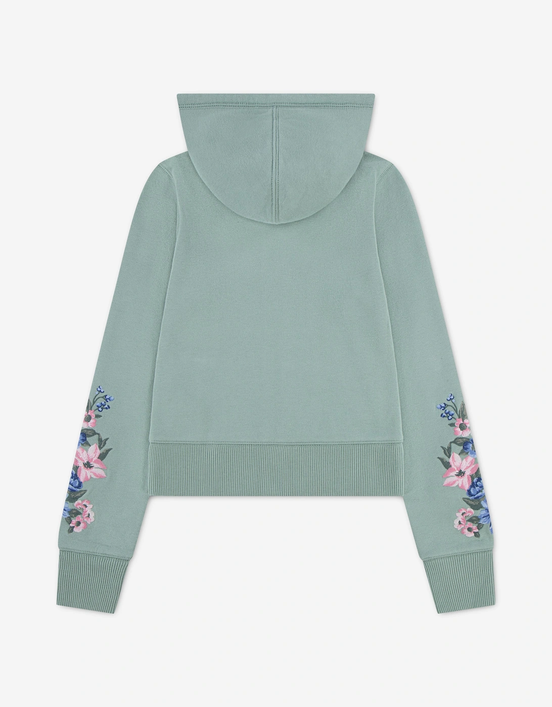 Abercrombie & Fitch Girls Floral Zip Up Top in Green