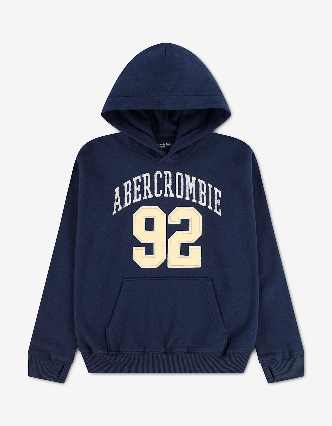 Abercrombie & Fitch Boys Logo Fleece Hoodie in Navy
